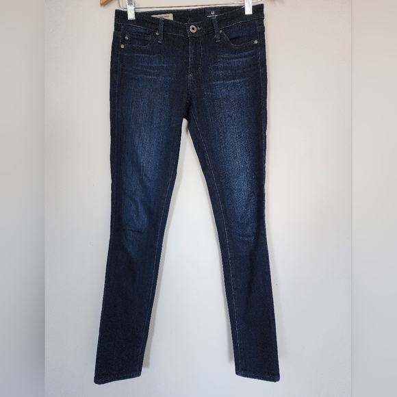 Ag Adriano Goldschmied Denim - ADRIANO GOLDSHMIED DARK WASH WOMENS SKINNY JEANS DENIM 25R